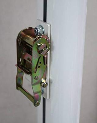 SET OF ALUMINIUM VOLLEYBALL POSTS, FIXED WITH 80X80 MM SQUARE SECTION