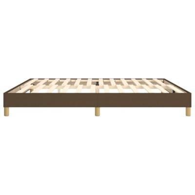 Bedframe zonder matras stof donkerbruin 200x200 cm Bedframe zonder matras stof donkerbruin 200x200 cm