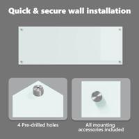 VidaXL Keuken spatscherm wit 110 x 40 cm gehard glas - thumbnail