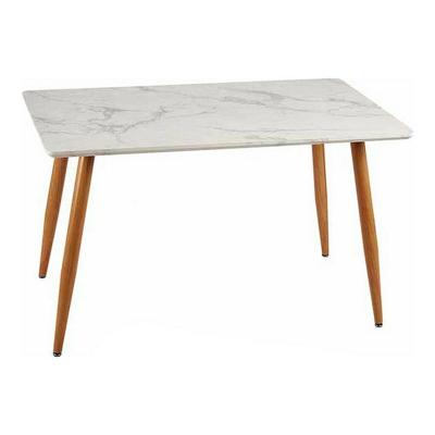 Bijzettafel Gift Decor Wit Bruin Hout 70 x 120 x 75 cm Marmer
