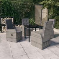 5-delige Tuinset met kussens grijs - thumbnail