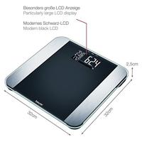 Beurer BF LE 748.17 Analyse-personenweegschaal Digitaal Weegbereik (max.): 150 kg Zwart, Zilver - thumbnail