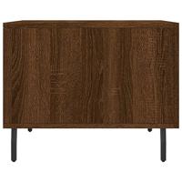 Salontafel 50x50x40 cm bewerkt hout bruineikenkleurig - thumbnail