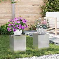 Plantenstandaard 2 pcs Zilver 24 x 24 x 35 cm Roestvrij staal - thumbnail