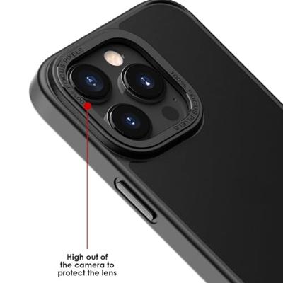 Lunso - iPhone 15 Pro Max - Back cover hoesje - Metalen ring Blauw