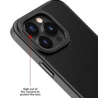 Lunso - iPhone 15 Pro Max - Back cover hoesje - Metalen ring Lichtroze - thumbnail