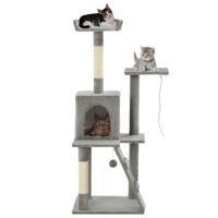 VidaXL Kattenkrabpaal met sisal krabpalen 120 cm grijs - thumbnail