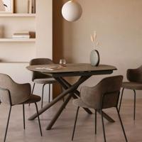 Kave Home Uitschuifbare Eettafel 'Yodalia' Keramiek, 130-190 x 100cm, kleur Bruin - thumbnail