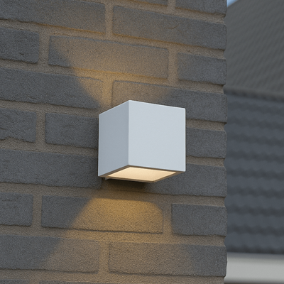 Lumo Cube Wit - Wandarmatuur zonder lichtbron - Excl 1xG9 - IP65