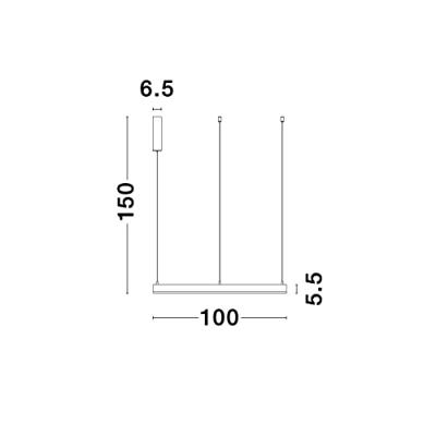 Lyora HanglampMotif zwart Ø 100cm 3000K - 9190855