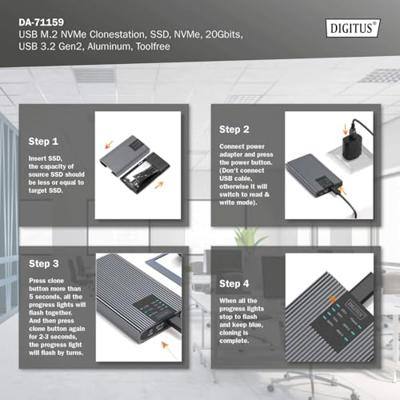Digitus DA-71559 behuizing voor opslagstations SDD-behuizing Groen M.2 Digitus DA-71559 behuizing voor opslagstations SDD-behuizing Groen M.2