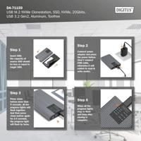 Digitus DA-71559 behuizing voor opslagstations SDD-behuizing Groen M.2 - thumbnail