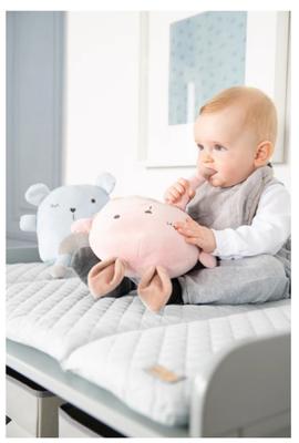 Verschoonmat - ROBA - Sammy Bear Face - 85 x 75 cm - Grijs