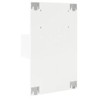 Nachtkastje met LED-verlichting wandgemonteerd wit - thumbnail