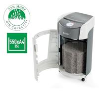 Leitz IQ OptiMax Office P5 Papierversnipperaar 10 vellen Micro cut 2 x 15 mm P-5 35 l Ook geschikt voor Paperclips, Nietjes - thumbnail