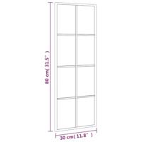 VidaXL Wandspiegel rechthoekig 30x80 cm ijzer zwart - thumbnail