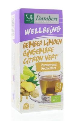 Damhert Tea time gember limoenthee bio 20 Zakjes