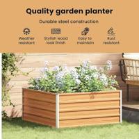 Verhoogde plantenbak Licht Bruin 100 x 100 x 45 cm - thumbnail