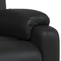 Fauteuil verstelbaar kunstleer zwart - thumbnail