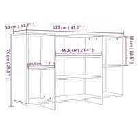 Dressoir 120x30x75 cm spaanplaat sonoma eikenkleurig - thumbnail