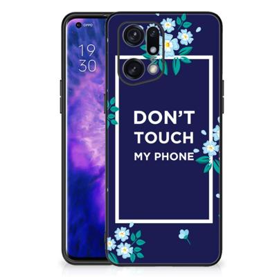 OPPO Find X5 Pro | Telefoon Hoesje | Flowers Blue DTMP OPPO Find X5 Pro | Telefoon Hoesje | Flowers Blue DTMP
