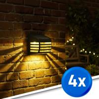 Zwarte solar wandlamp stripe op zonne-energie set van 4 - thumbnail