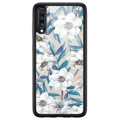 Samsung Galaxy A50 glazen hardcase - Touch of flowers