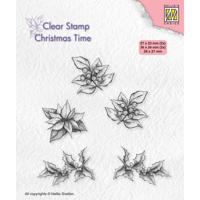 Nellie's Choice • christmas time clear stempels poinsettia - thumbnail