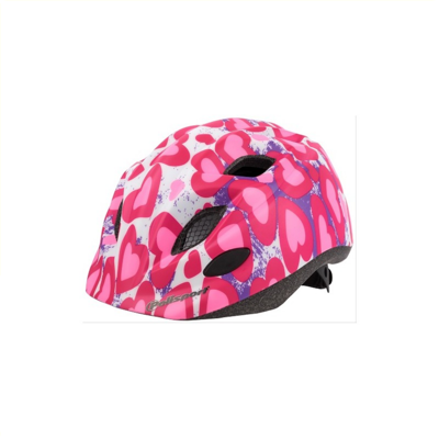 Polisport kinderhelm glitterhearts. maat: s (52/56 cm), kleur: roze