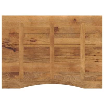 Bureaublad met ronding 110x80x2,5 cm massief ruw mangohout