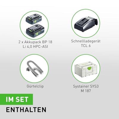 Festool TID 18 HPC 4,0 I-Plus Accu slagschroevendraaier 180Nm 18V 4.0Ah in Systainer - 576482