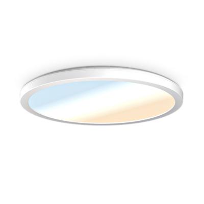 Slim - 18 Watt 1750lm - Plafondlamp badkamer wit - IP44 waterdicht - CCT lichtkleur instelbaar (2700K, 4000K & 5000K) - Rond Ø30 cm - LED Plafonniere