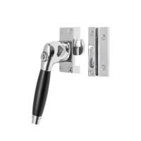 De Oude Deurklink Raamsluiting nikkel met slot Deco links - thumbnail