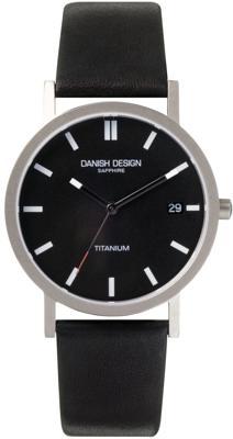 Horlogeband Danish Design IQ13Q323 Leder Zwart 18mm