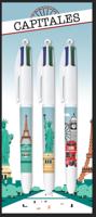 Bic Colours Décor Limited Edition 4-kleurenbalpen, medium, klassieke inktkleuren, diverse motieven - thumbnail