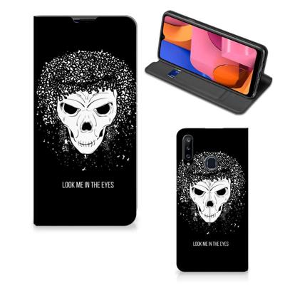 Mobiel BookCase Samsung Galaxy A20s Skull Hair Mobiel BookCase Samsung Galaxy A20s Skull Hair