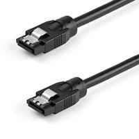 StarTech.com 24 inch (60cm) ronde SATA-kabel - vergrendelende connectoren - 6 Gbs SATA datakabel - SATA harde schijf voedingskabel - zwart (SATRD60CM) - thumbnail