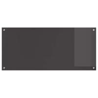 VidaXL Keuken spatscherm donkergrijs 110 x 50 cm gehard glas - thumbnail