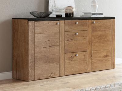 Dressoir LARZAC 2 deuren 3 lades eik lefkas Dressoir LARZAC 2 deuren 3 lades eik lefkas