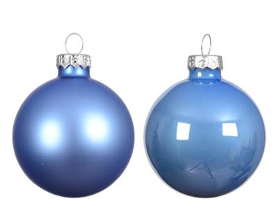 Kerstballen glas d8 cm sky blauw 6 st Decoris - Decoris Kerstballen glas d8 cm sky blauw 6 st Decoris - Decoris