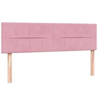 Boxspring met matras fluweel roze 160x210 cm - thumbnail