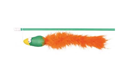TRIXIE SPEELHENGEL VOGEL KUNSTSTOF / STOF / PLUCHE MET CATNIP ASSORTI 50 CM 4 ST