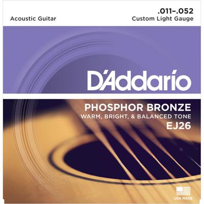 D'Addario EJ26 snarenset voor akoestische western gitaar