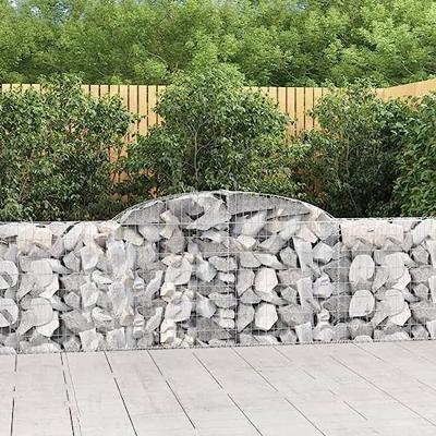 VidaXL Schanskorf gewelfd 300x30x80/100 cm gegalvaniseerd ijzer VidaXL Schanskorf gewelfd 300x30x80/100 cm gegalvaniseerd ijzer