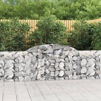 VidaXL Schanskorf gewelfd 300x30x80/100 cm gegalvaniseerd ijzer - thumbnail