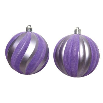 Kerstbal plc d8 cm heide lila a2 Decoris - Decoris