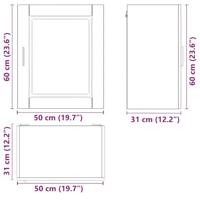 Keukenwandkasten 2 st Porto bewerkt hout wit - thumbnail