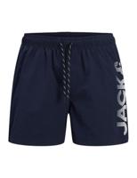 Herenzwembroek Jack & Jones JPSTMAUI JJSWIM SPLICE LOGO AKM Marineblauw - Maat: L - thumbnail