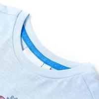 Kindershirt dinosaurusprint 104 lichtblauw - thumbnail