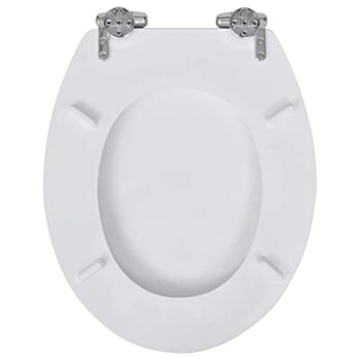 VidaXL Toiletbril soft-close simpel ontwerp mdf wit VidaXL Toiletbril soft-close simpel ontwerp mdf wit